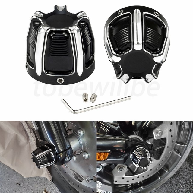 OEM GENUINE HarleyDavidson Dark Willie G Skull Front Axle Nut Covers