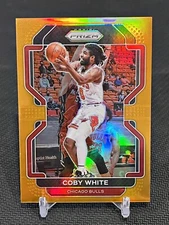 2021-22 Panini Prizm Basketball Orange Prizm /49 Coby White #143 Chicago Bulls