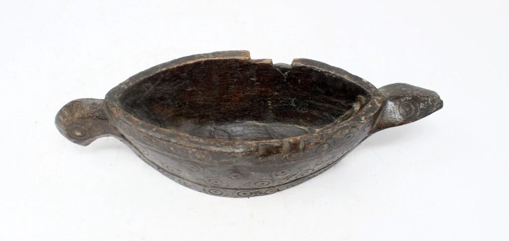 Antique Wooden Hand Carved Kitchen Used Spices & Garlic Grinder Mortar Kharal