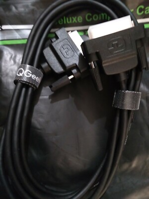 Deluxe comput Cable 6ft Dual-Link 24+1 Pin DVI-D to 24+1 Pin DVI-D Cable - black