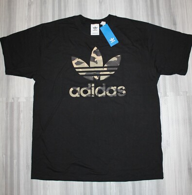 NEW MEN'S ADIDAS ORIGINALS CAMO TREFOIL TEE SHIRT ~ SIZE LARGE