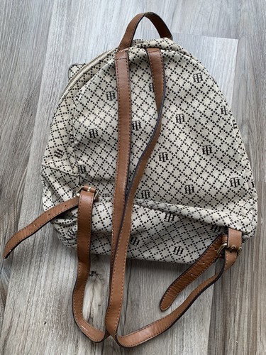 Tommy Hilfiger ""TH"" Monogramm All-Over-Druck Mini-Rucksack - hellbraun siehe Fotos - Bild 4 von 9