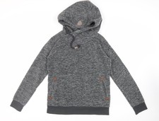 Womens UK Size L Sublevel Grey Pullover Hoodie