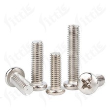 M1-M6 Nickel Plated Carbon Steel CM Phillips Cross Pan Head Machine Screws Bolt