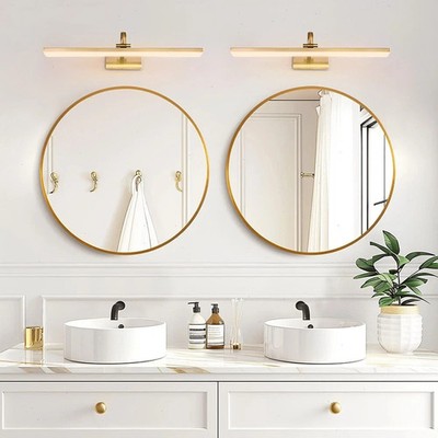 2 x Dimmable Modern LED Bathroom Vanity Light Bar with Adjustable Angle 80cm