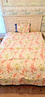 Lauren Conrad Pink Floral Comforter Set - Gathered Texture Twin/ XL 2 Pc Bed