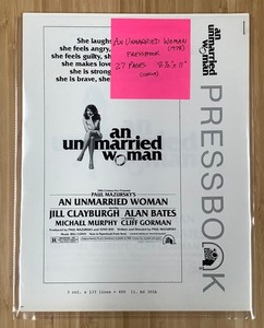An Unmarried Woman (1978) original movie press book 27 pages 8 1/2" x 11" uncut