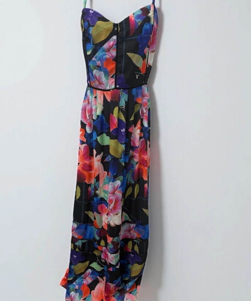 City Chic Plus Size Multicoloured Floral Maxi Dress Size M - Image 2 of 4