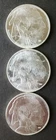 Lot of Three HM 1oz Silver Buffalo Rounds