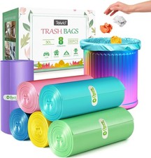 8 Gallon 330 Counts Strong Trash Bags 1 Count Pack of 330 , Multicolor