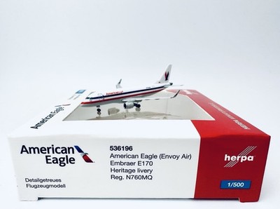 Herpa Wings 1:500 536196 American Eagle / Envoy Air E170 N760MQ  Heritage Liv. 