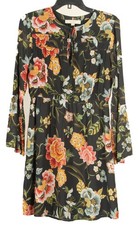 Loft Dress Women’s Small Multicolor A Line Bell Long Sleeve Lined Floral Tie