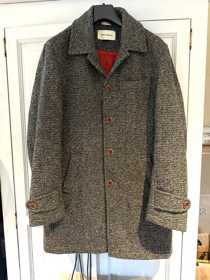 Oliver Spencer Wool Coat Excellent Condition - Image 2 of 4