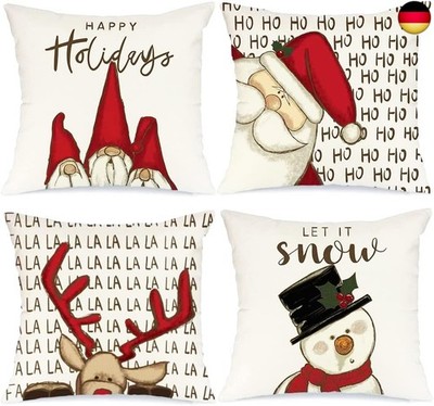  Wulcea Weihnachtskissen Kissen Weihnachten Kissenbezug KissenhüLle  