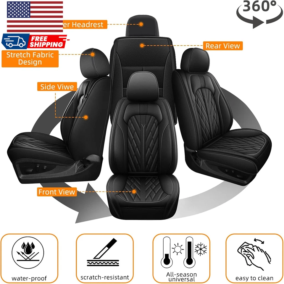 Capas de assento adequadas para Dodge RAM 1500 2002-2024 2025 2026: compatível com RAM 1500 - Imagem 4 de 4