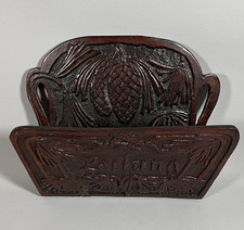 Zeitungshalter Jugendstil geschnitzt Wandzeitungshalter Zeitungsständer antik