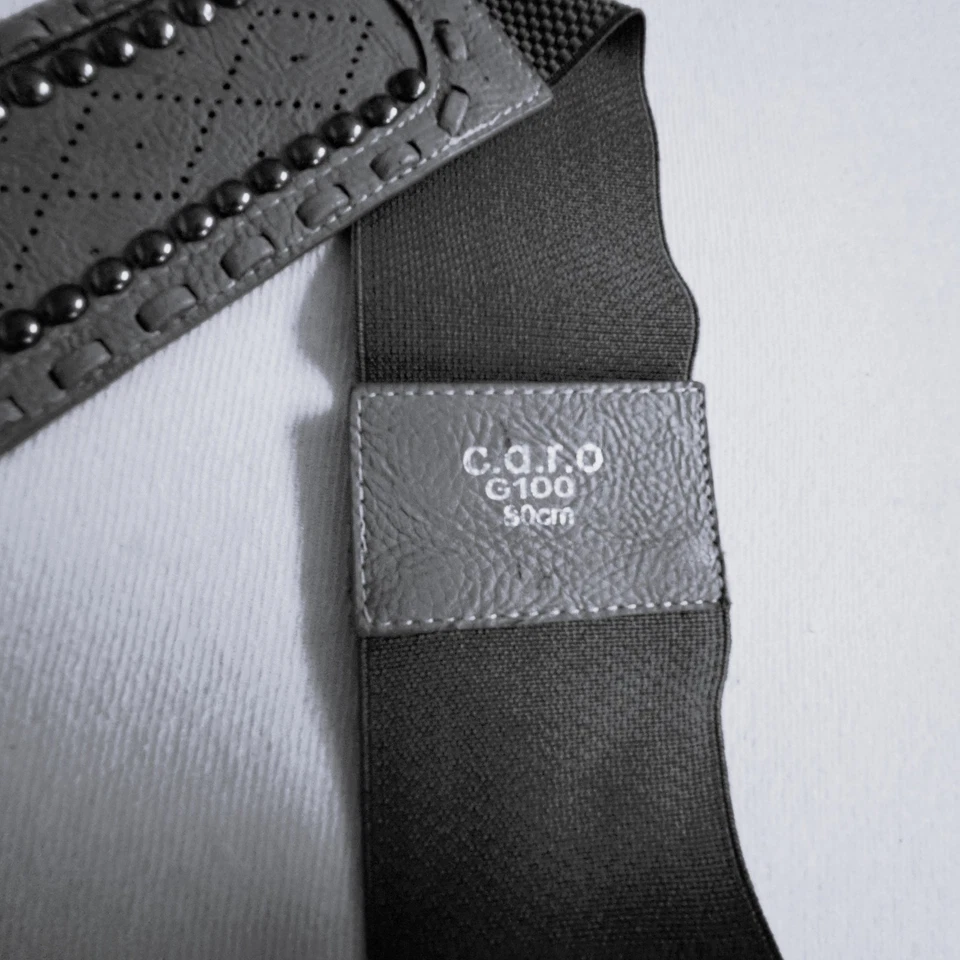 c.a.r.o. Damen Taillengürtel im Boho-Look Westernlook Nieten grau 80 - Bild 3 von 4