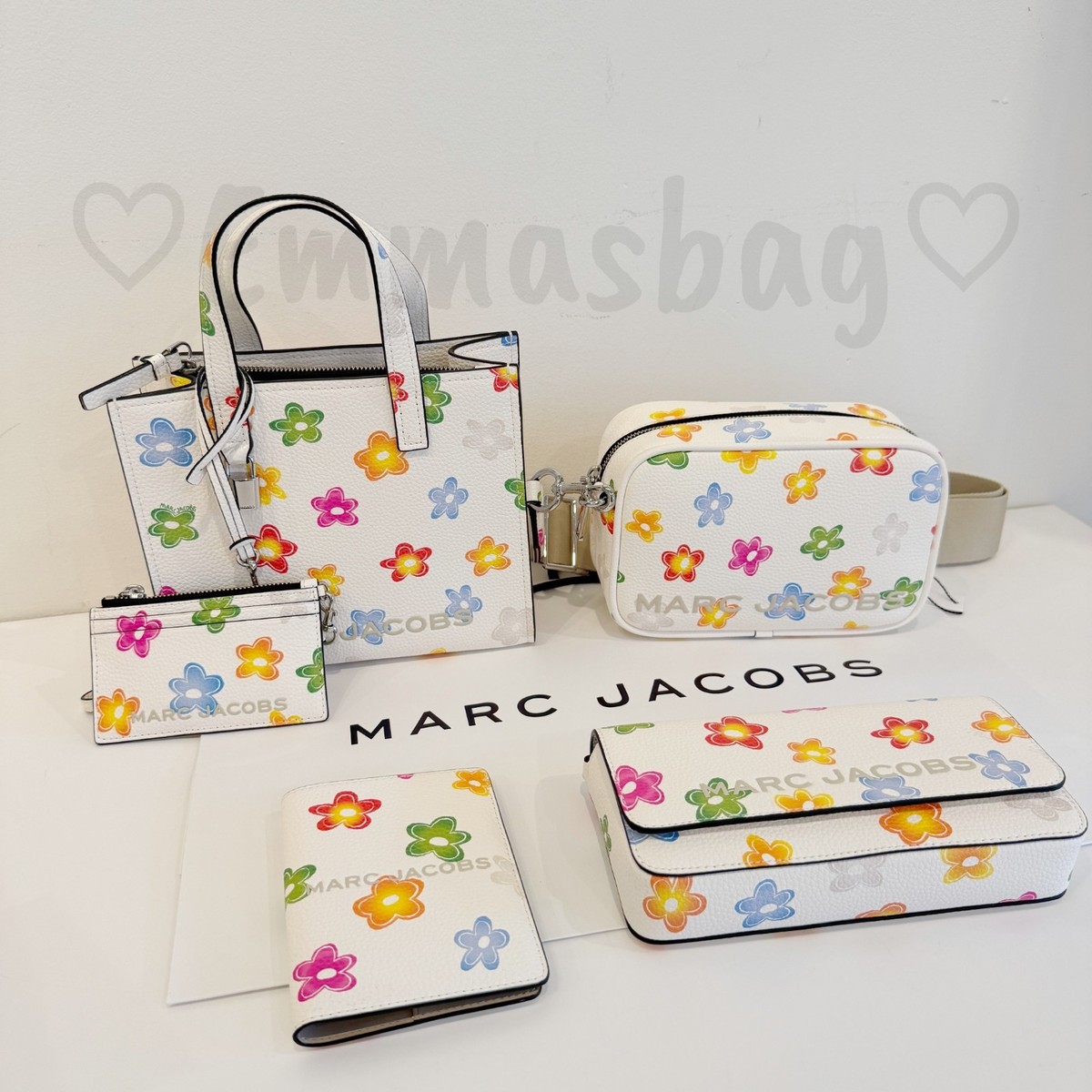 Marc Jacobs Mini Chain Bag 4P6SMN021S01 White Multi $288 Flower