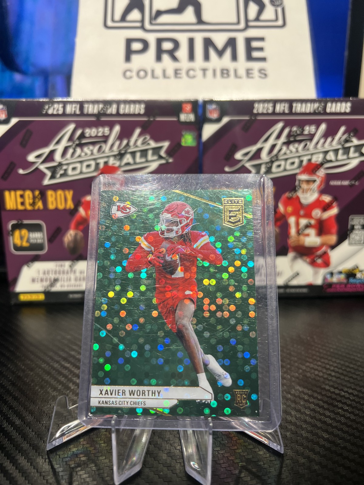 2024 Panini Donruss Elite - Rookies Xavier Worthy #186 Green Disco (RC)