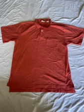 L.L. Bean Men’s Polo Shirt Large Red Pocket Short Sleeve USA Made 100% Cotton