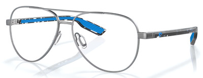 COSTA DEL MAR PELI RX 06A4002V 40020157 AVIATOR GUNMETAL AUTHEN EYEGLASSES 57-14