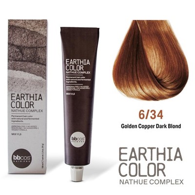 BBcos Earthia Color Nathue Complex 6/34 Golden Copper Dark Blond 100ml