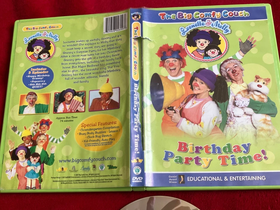 The Big Comfy Couch Birthday Party Time Loonette & Molly EDUCATIONAL DVD ** RARE - Image 2 of 2