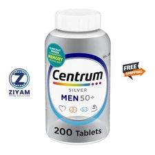 Centrum Silver Mens 50 Plus Multivitamin With Vitamin B & D3, 200 Count