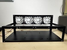 Mining Rig Frame Up to 6/8 GPU with 4 Cooling Fans