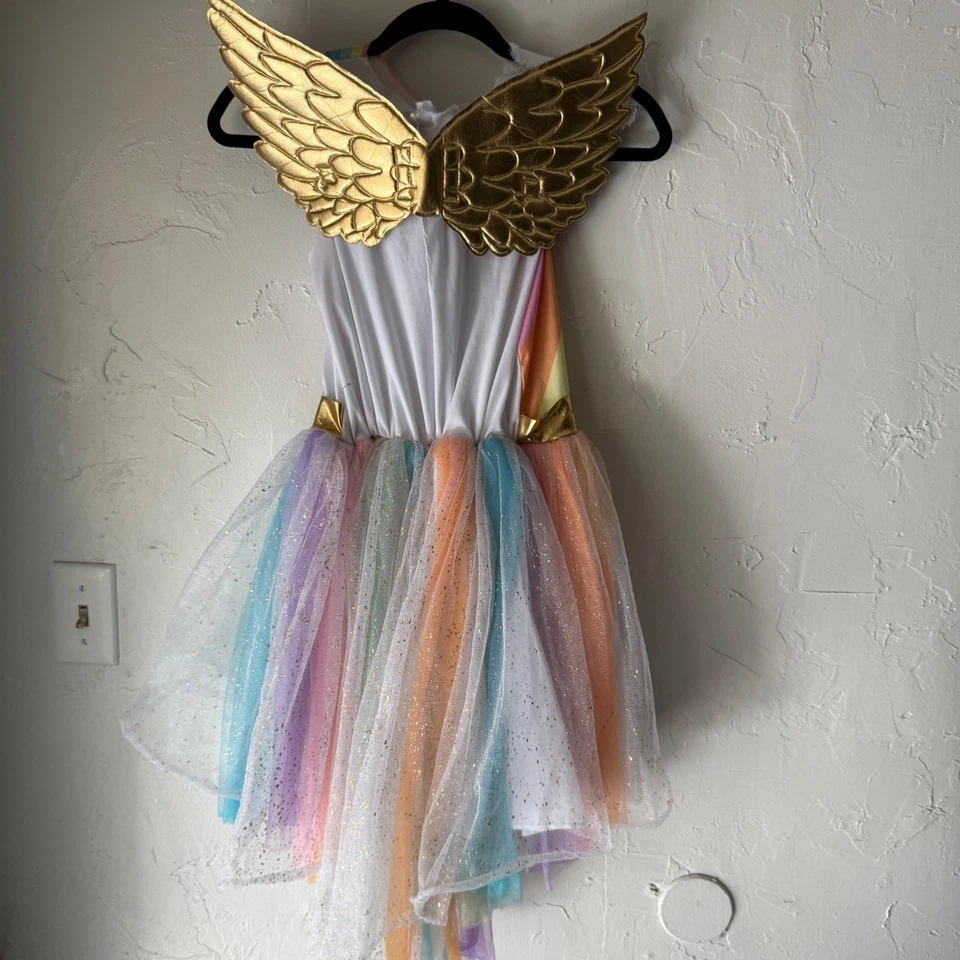 Disfraz de Alas de Ángel Arco Iris Fiesta de Cumpleaños Niñas Niños Talla Grande Foto 4 de 4