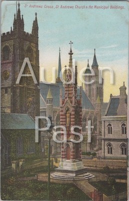 Andreaskreuz Andreaskirche und Gemeindegebäude Postkarte