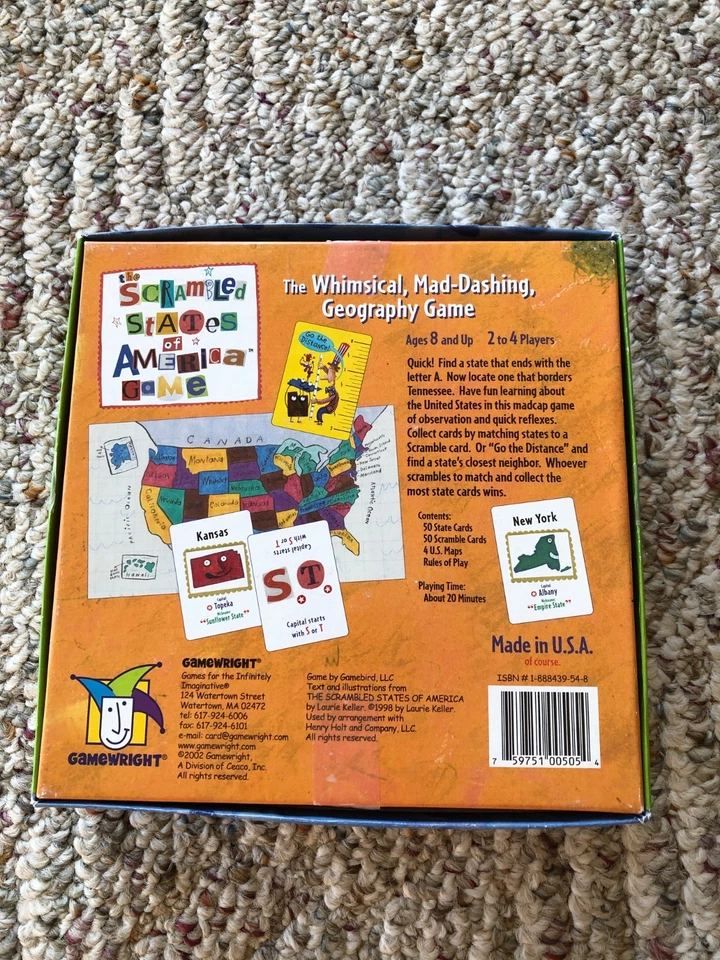 The Scrambled States of America Game 2002 Excellent Used Condition - Image 2 of 4