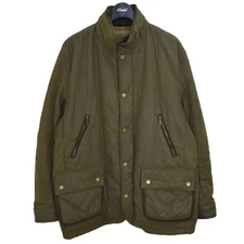 [Used] Barbour CRANFIELD Oiled Quilted Coat MQU0605OL51 Khaki Size: XL [070224] 