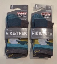 2 Pair DARN TOUGH LTWEIGHT with cushion Socks M/M Women 7.5-9.5 HIKE/TREK Micro