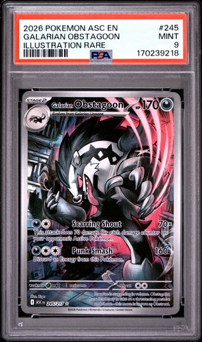 Galarian Obstagoon graded PSA 9 for sale on eBay