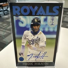 Topps 2021 Nick Heath Kansas City Royals 1986 Autographs Black RC /199 #86B-NH