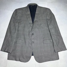 Jos A Bank Blazer Mens 48R Houndstooth Windowpane Wool Two Button Jacket