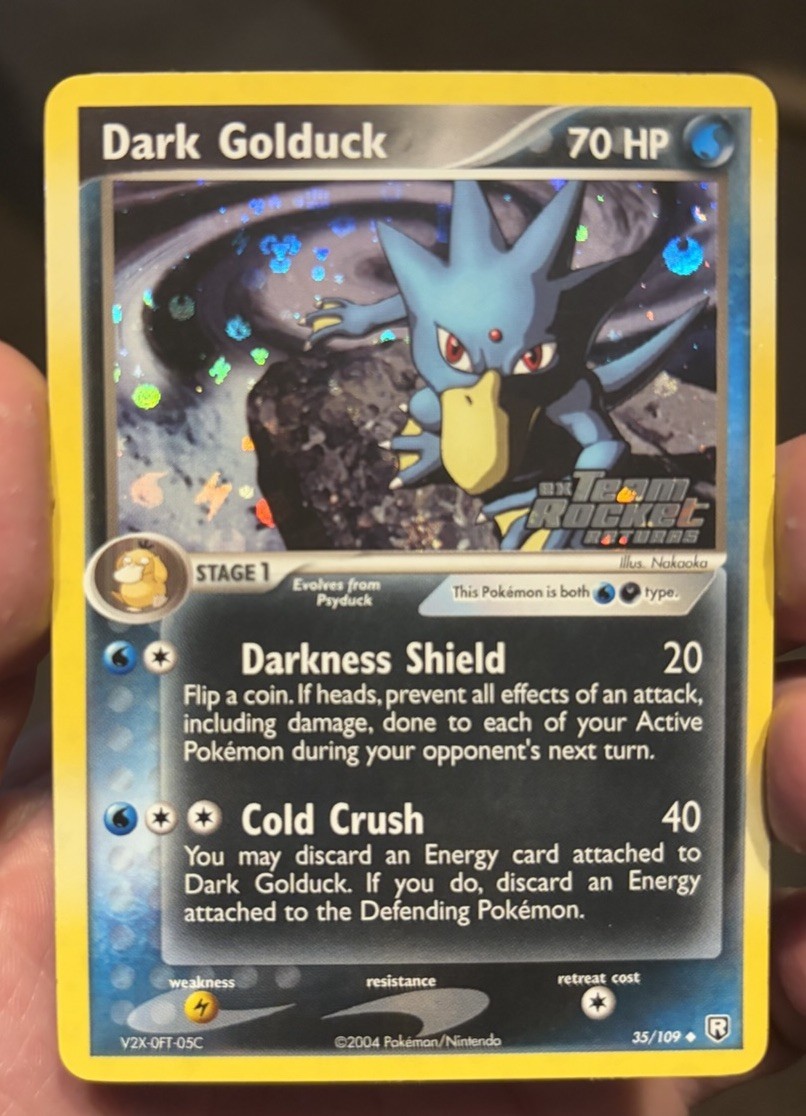 2004 POKEMON EX TEAM ROCKET RETURNS #35 DARK GOLDUCK-REVERSE FOIL MINT