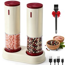 Electric Salt and Pepper Grinder Set Automatic Rechargeable Salt and Pepper S...