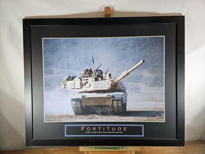 FORTITUDE MOTIVATIONAL MILITARY WALL POSTER US ARMY M1 ABRAMS TANK