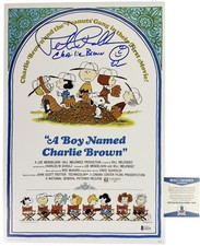 Peter Robbins signed & sketched 12x18 Poster A Boy Named Charlie Brown Peanuts