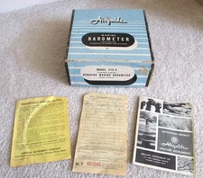 1967 Airguide 213-C MARINE BAROMETER Spokes Nautical Original Box, Instructions