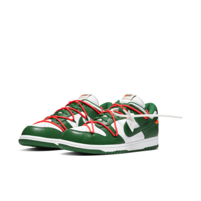 CT0856-100 OFF-WHITE × Nike Dunk Low White/Pine-Green (Men's) | eBay