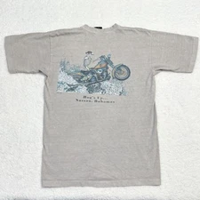 Vintage 90s Sea Dog T Shirt Mens Medium Skeleton Biker Hog’s Up Bahamas Made USA