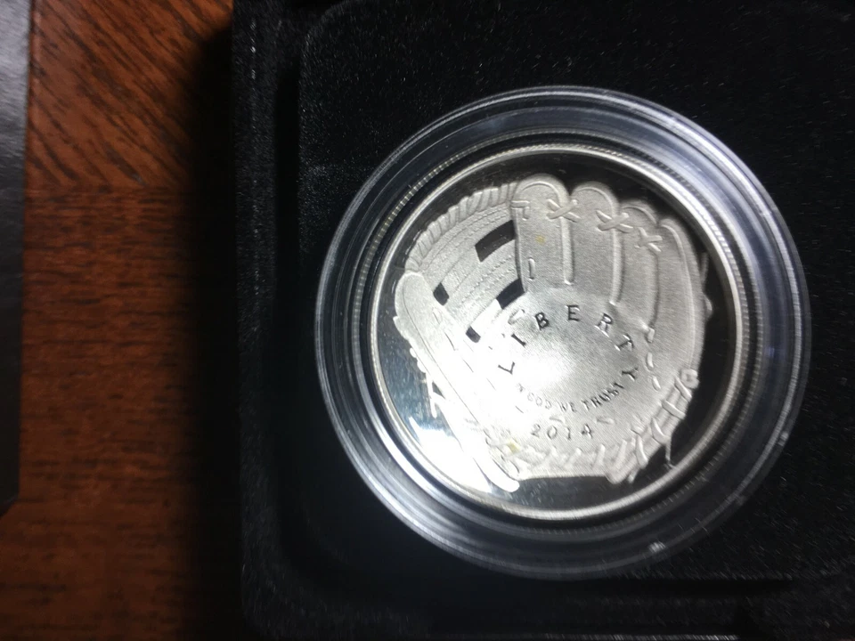  2014-P $1 Proof National Baseball "HALL of FAME SILVER DOLLAR, ALL GEM US MINT! - Image 2 of 4