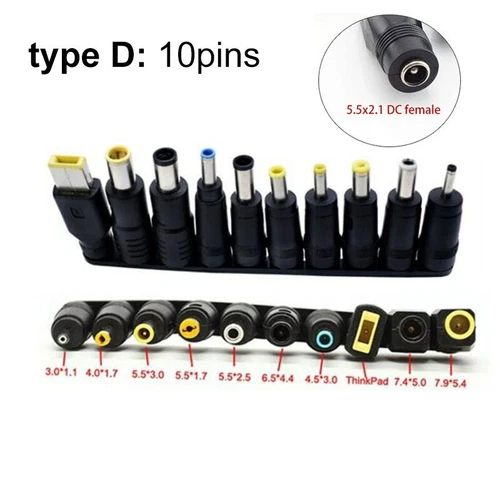 Adaptateur secteur universel 5,5 mm x 2,1 mm DC femme mâle prise secteur embouts connecteur - Photo 11/15