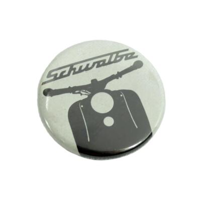 25mm PIN Blechbutton Fanartikel neuer Schriftzug Simson KR51 Schwalbe