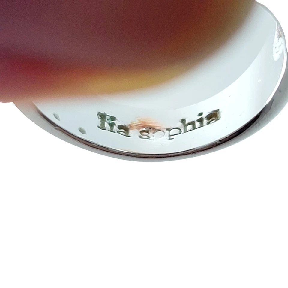 Anillo Lia Sophia Wishing Well Hematita Tono Plata Cristales Multicolores Talla 7 Foto 4 de 4