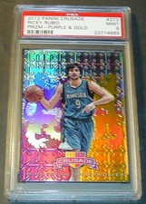 2012 RICKEY RUBIO #273 PANINI CRUSADE PURPLE PRIZM REFRACTOR  /49 PSA 9 POP 1 