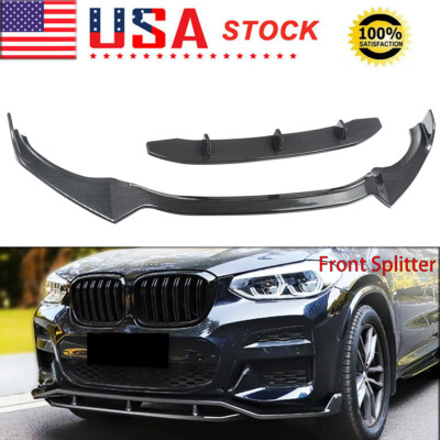 For BMW X3 G01 X4 G02 M Tech 2017-2020 Carbon Look ABS MP Front Lip Splitter